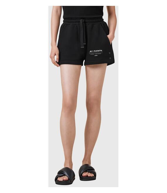 Βαμβακερό σορτσάκι AllSaints SORRI χρώμα: μαύρο, W053TC