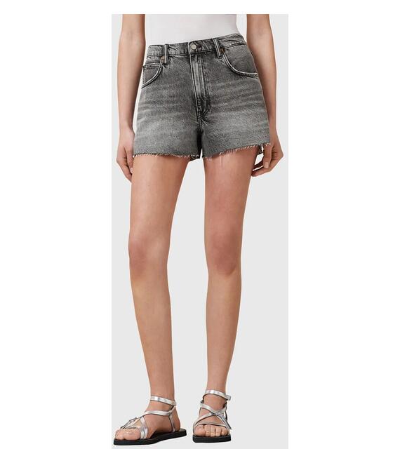 Τζιν σορτς AllSaints TATE χρώμα: γκρι, W076EC
