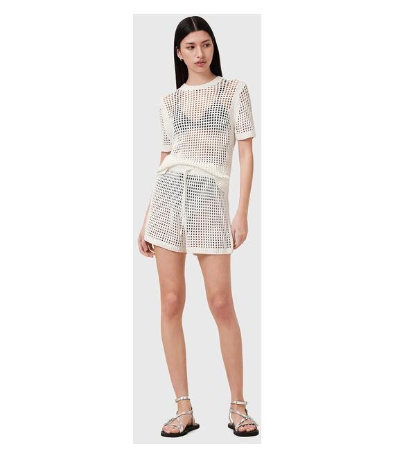Σορτς AllSaints PALOMA χρώμα: άσπρο, W076TC