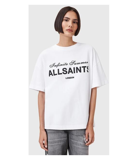 Βαμβακερό μπλουζάκι AllSaints AVRI χρώμα: άσπρο, W095JC
