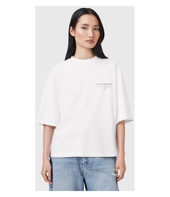 Βαμβακερό μπλουζάκι AllSaints AROMA χρώμα: άσπρο, W136JC