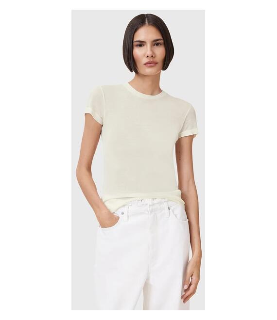 Μπλουζάκι AllSaints JUNE χρώμα: μπεζ, W182JC