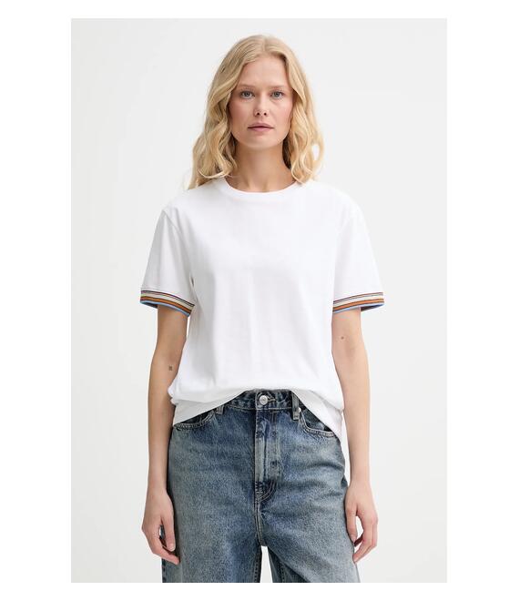 Βαμβακερό μπλουζάκι PS Paul Smith χρώμα: άσπρο, W2R-232VC-T30777