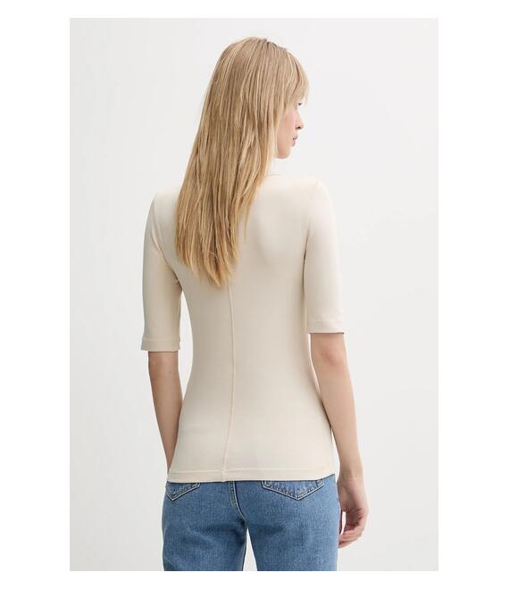Μπλουζάκι Calvin Klein Jeans χρώμα: μπεζ, LV044C204G