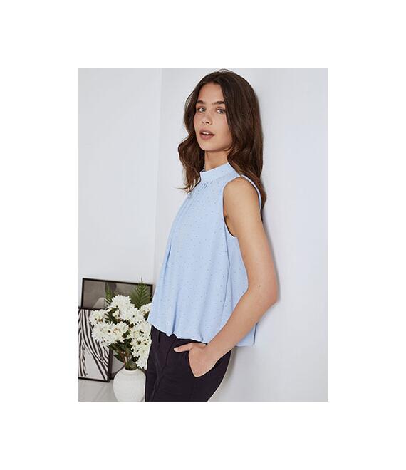Μπλούζα αμάνικη με strass SN9841.4871+2
