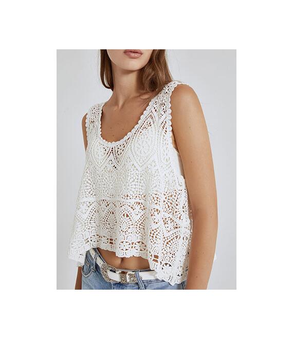 Crop top πλεκτό κροσέ SN9844.4097+1