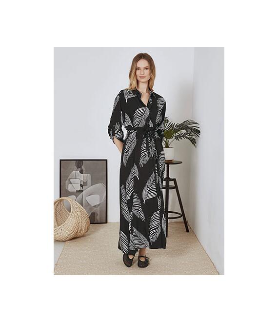 Φόρεμα σεμιζιέ μάξι εμπριμέ SN9856.8557+1