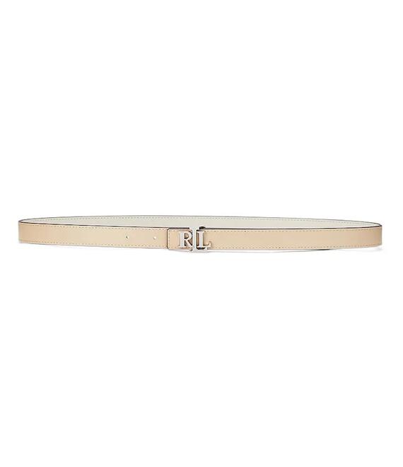 Αναστρέψιμη δερμάτινη ζώνη Lauren Ralph Lauren χρώμα: μπεζ, 412883715