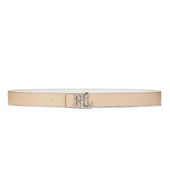 Αναστρέψιμη δερμάτινη ζώνη Lauren Ralph Lauren χρώμα: μπεζ, 412908984