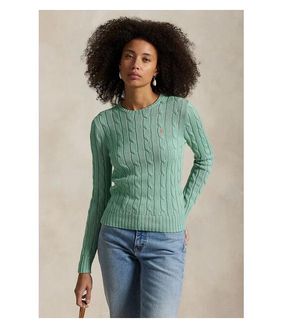 Βαμβακερό πουλόβερ Polo Ralph Lauren χρώμα: πράσινο, 211891640