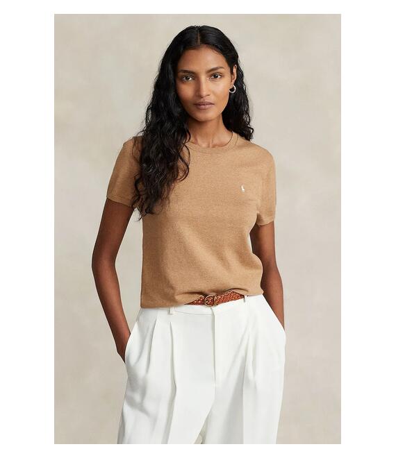 Μπλουζάκι Polo Ralph Lauren χρώμα: μπεζ, 211891673
