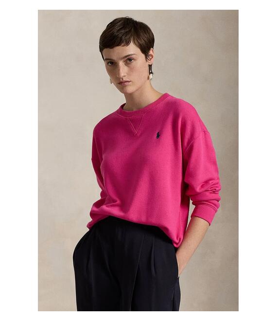 Βαμβακερή μπλούζα Polo Ralph Lauren γυναικεία, χρώμα: ροζ, 211935582