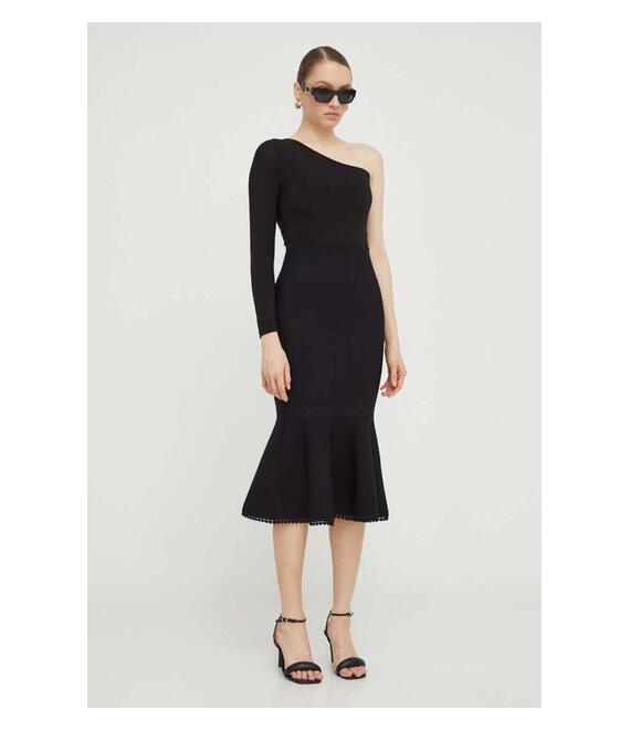 Φούστα Victoria Beckham χρώμα: μαύρο