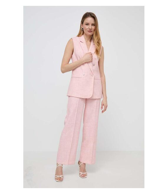 Παντελόνι Guess χρώμα: ροζ