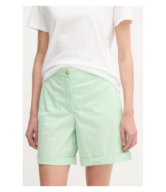 Σορτς Tommy Hilfiger χρώμα: πράσινο, γυναικείο, high waist WW0WW42457