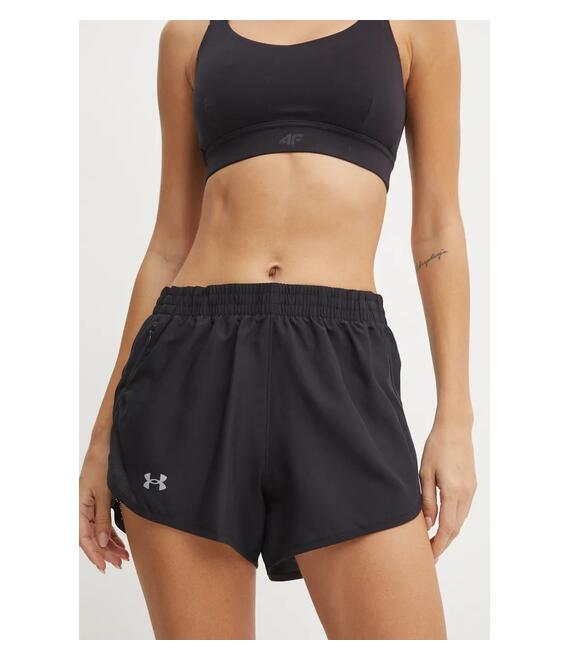 Σορτς τρεξίματος Under Armour Fly By χρώμα: μαύρο