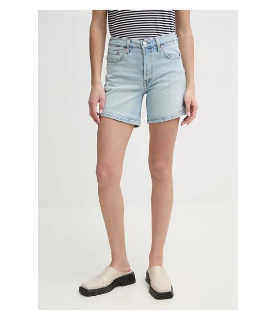 Τζιν σορτς Levi's χρώμα: μπλε