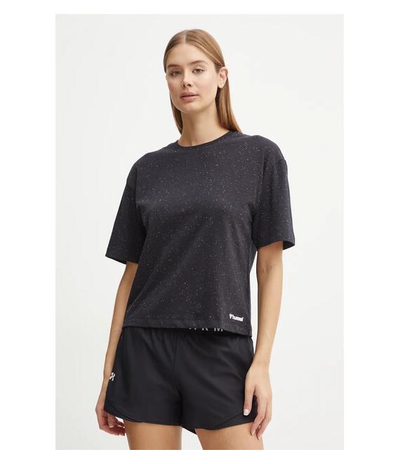 Μπλουζάκι Hummel Ultra Boxy χρώμα: μαύρο, 223853