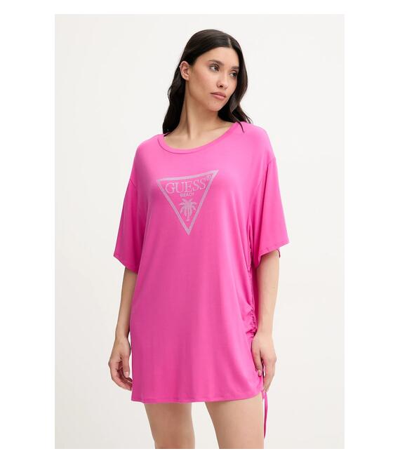 Μπλουζάκι Guess χρώμα: ροζ