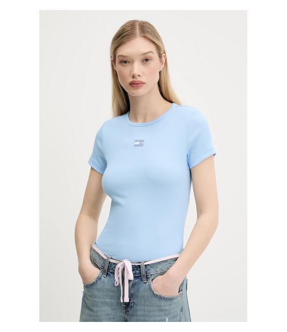 Μπλουζάκι Tommy Jeans χρώμα: μπλε