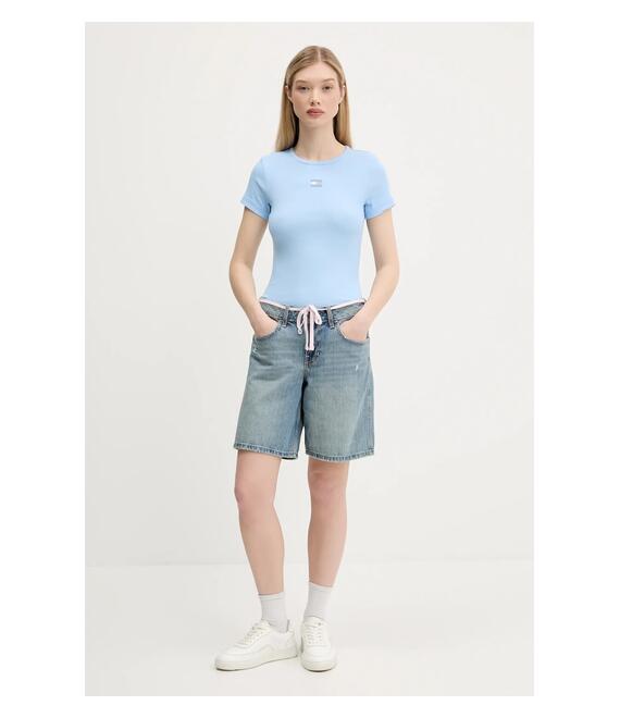 Μπλουζάκι Tommy Jeans χρώμα: μπλε
