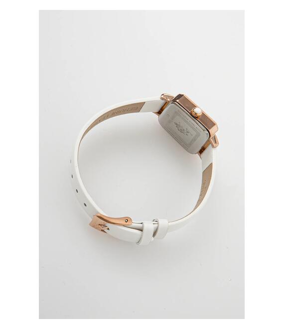 Ρολόι U.S. Polo Assn. GABRIELLE χρώμα: άσπρο, USP8296WH