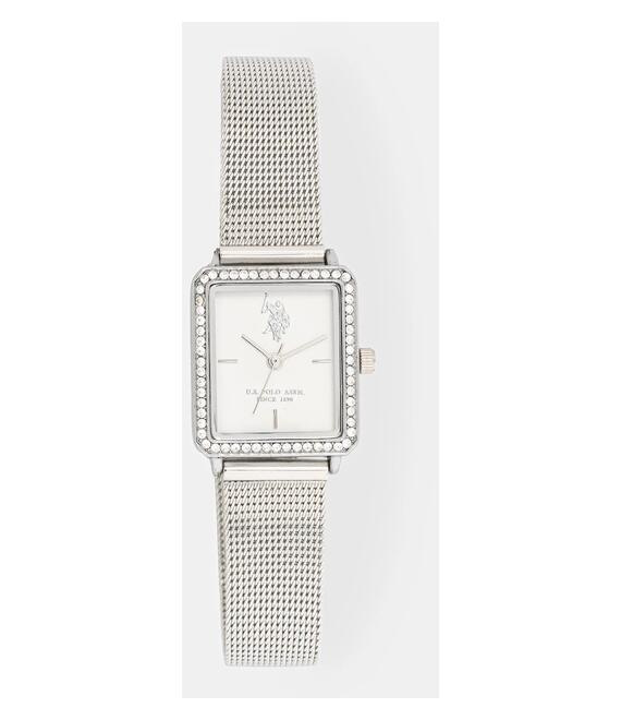 Ρολόι U.S. Polo Assn. JULIETTE χρώμα: ασημί, USP8133ST