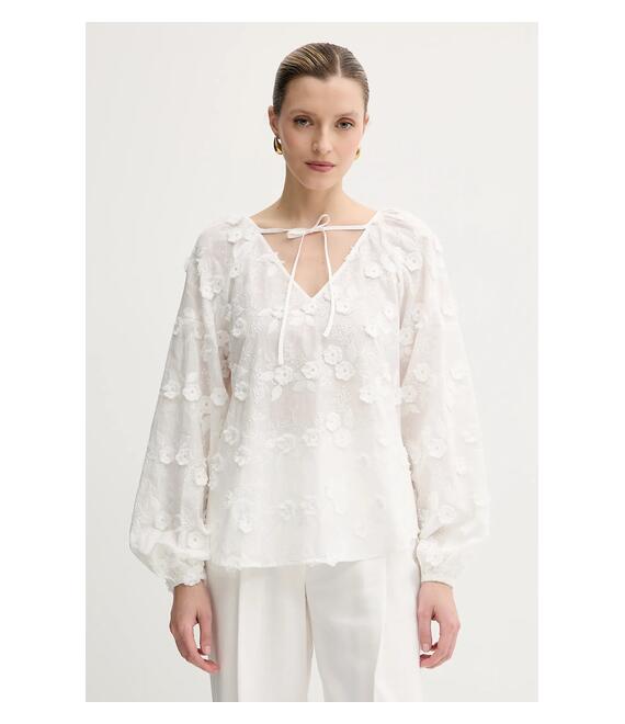 Μπλουζάκι Guess PELARI χρώμα: άσπρο, W5GH0Y WHAJ0
