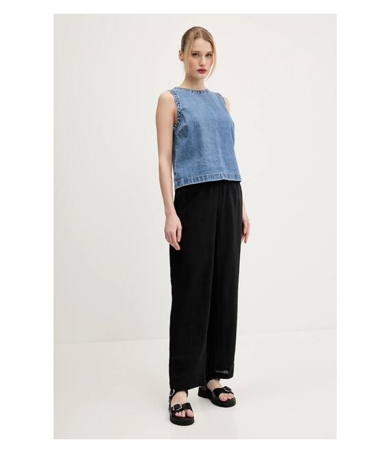 Μπλουζάκι τζιν Abercrombie & Fitch χρώμα: μπλε, KI140-5011