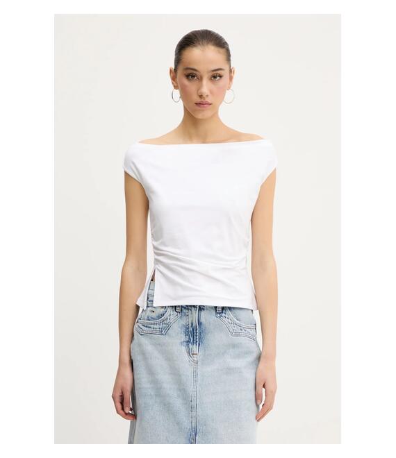 Μπλουζάκι Abercrombie & Fitch χρώμα: άσπρο, KI139-5576
