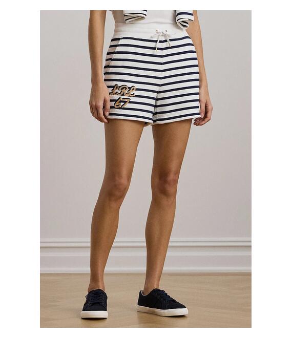 Βαμβακερό σορτσάκι Lauren Ralph Lauren χρώμα: άσπρο, 200957675