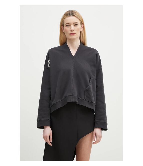 Βαμβακερή μπλούζα MM6 Maison Margiela γυναικεία, χρώμα: μαύρο, S52GU0239