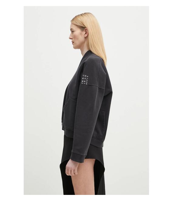 Βαμβακερή μπλούζα MM6 Maison Margiela γυναικεία, χρώμα: μαύρο, S52GU0239