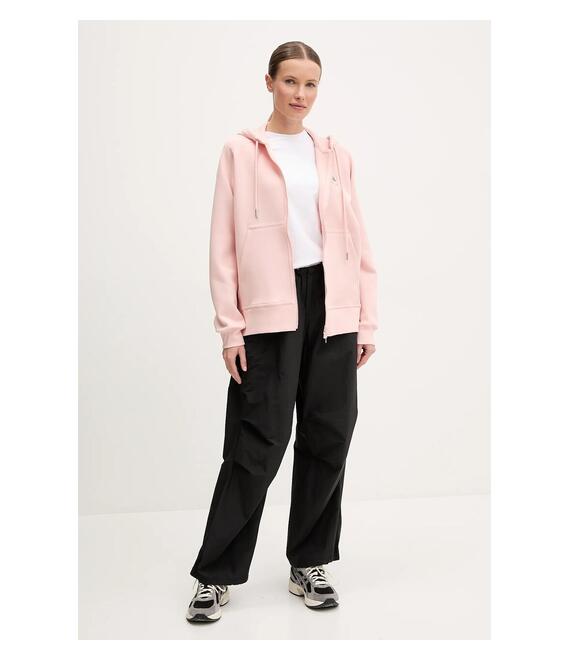 Μπλούζα adidas by Stella McCartney χρώμα: μπεζ, με κουκούλα, JI5160