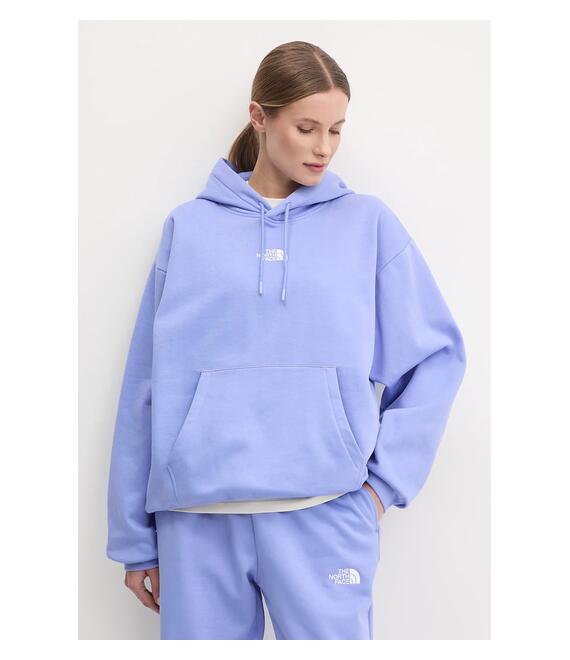 Μπλούζα The North Face Essential χρώμα: μοβ, με κουκούλα, NF0A89EN0YI1