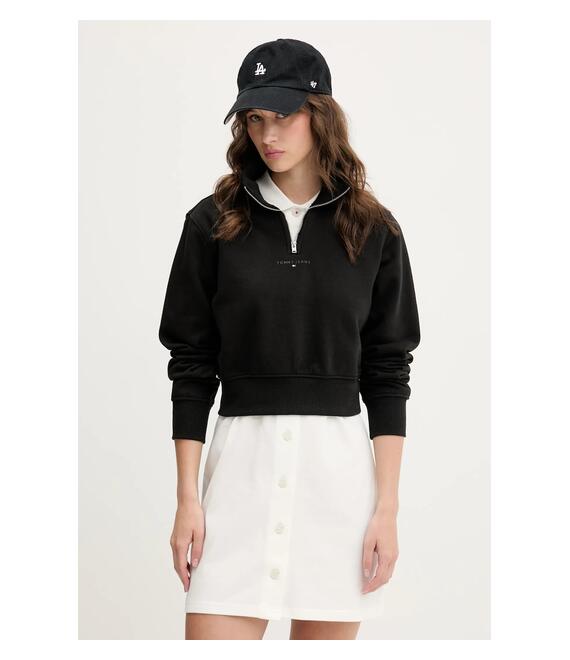 Μπλούζα Tommy Jeans χρώμα: μαύρο, DW0DW20305