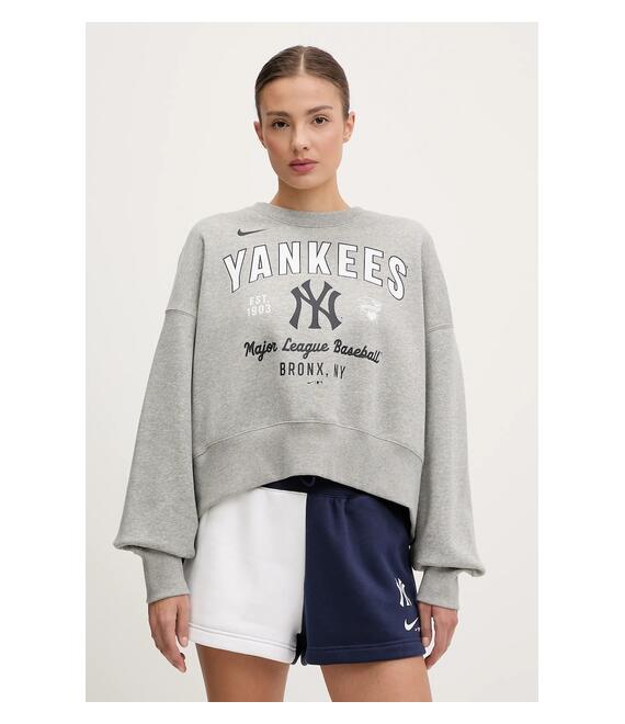 Μπλούζα Nike New York Yankees χρώμα: γκρι, 01D7-CY51-NK-H3K