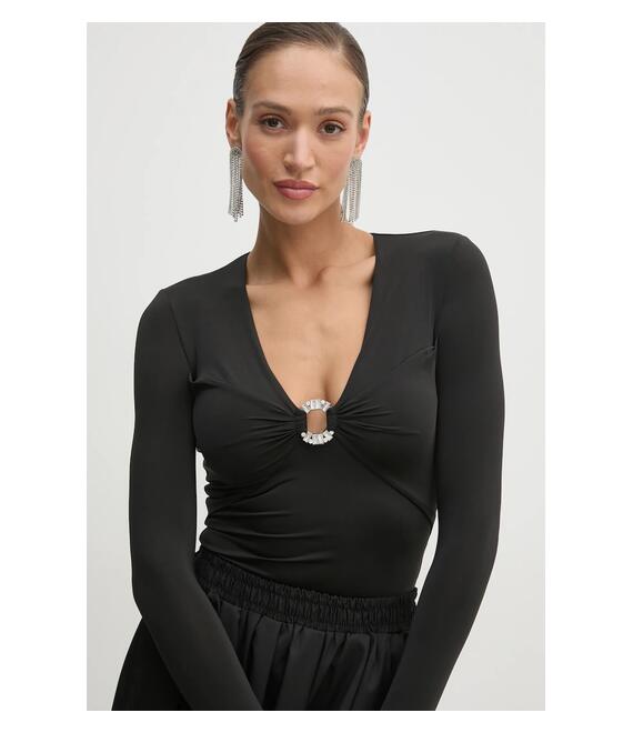 Μπλουζάκι Marciano Guess IZZIE χρώμα: μαύρο, 5RGP12 6259A