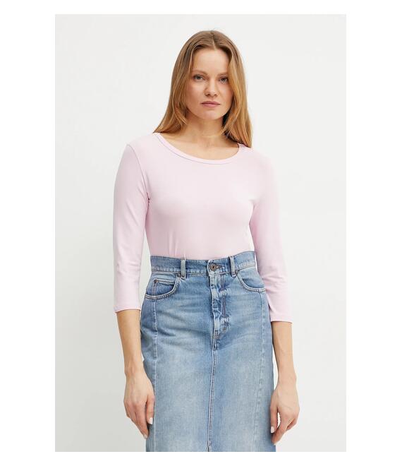 Μακρυμάνικο Weekend Max Mara χρώμα: ροζ, 2515971021600