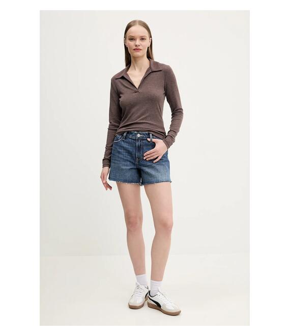 Μακρυμάνικο Abercrombie & Fitch χρώμα: καφέ, KI139-5208