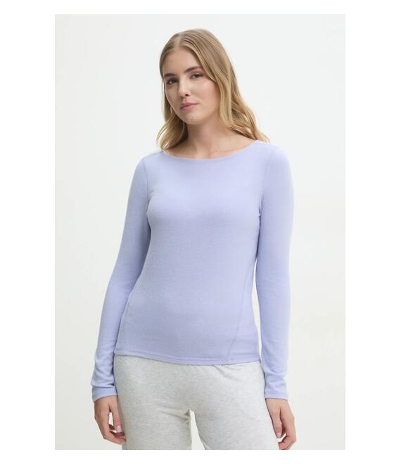 Μακρυμάνικο Abercrombie & Fitch χρώμα: μοβ, KI139-5196