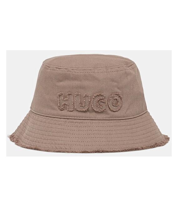 Βαμβακερό καπέλο HUGO χρώμα: μπεζ, 50540948