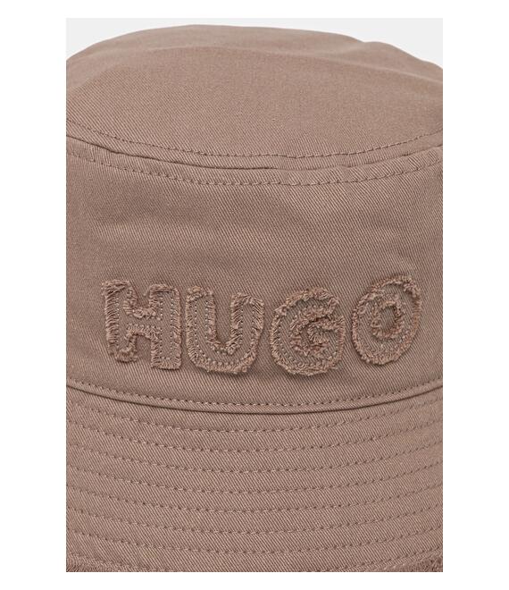 Βαμβακερό καπέλο HUGO χρώμα: μπεζ, 50540948