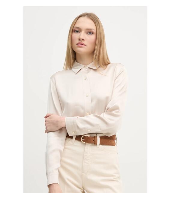 Πουκάμισο Calvin Klein Jeans χρώμα: μπεζ, J20J224855