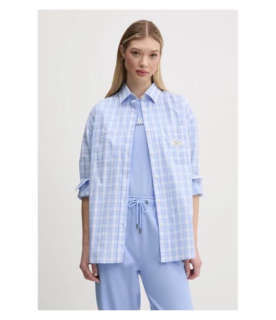 Βαμβακερό πουκάμισο Guess Jeans χρώμα: μπλε, W5RH95 WGZ11