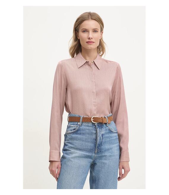 Πουκάμισο Tommy Hilfiger χρώμα: μπεζ, WW0WW44036