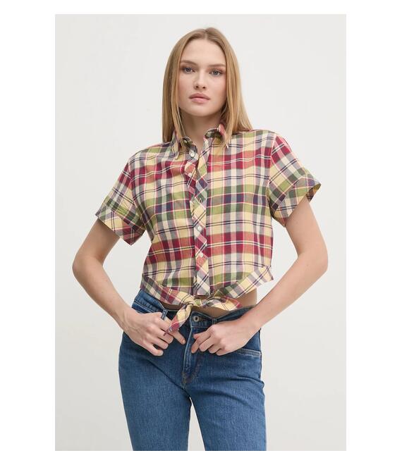 Βαμβακερό πουκάμισο Polo Ralph Lauren χρώμα: πολύχρωμο, 211959816