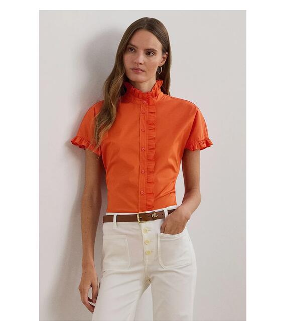 Πουκάμισο Lauren Ralph Lauren χρώμα: πορτοκαλί, 200957457