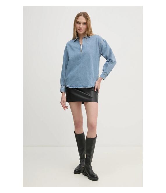 Μπλουζάκι τζιν Pepe Jeans NOVA χρώμα: μπλε, PL304985