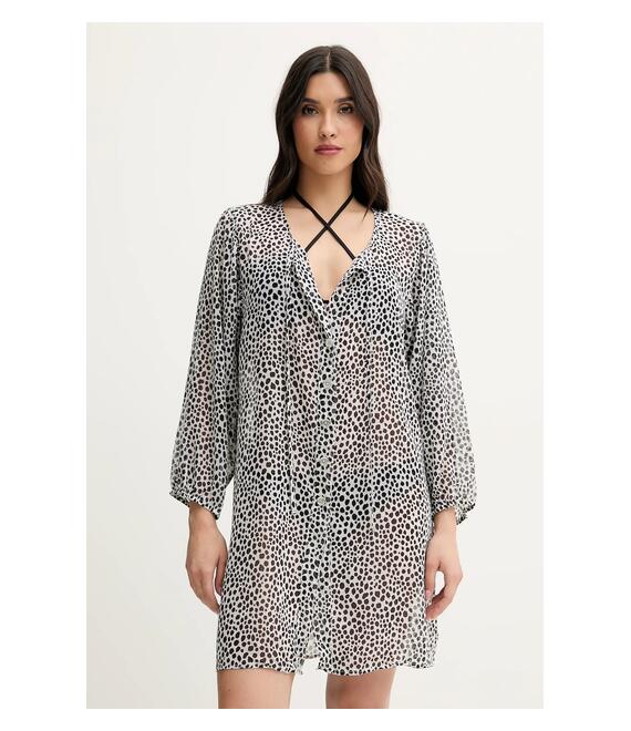 Πουκάμισο MICHAEL Michael Kors χρώμα: μαύρο, MM54791